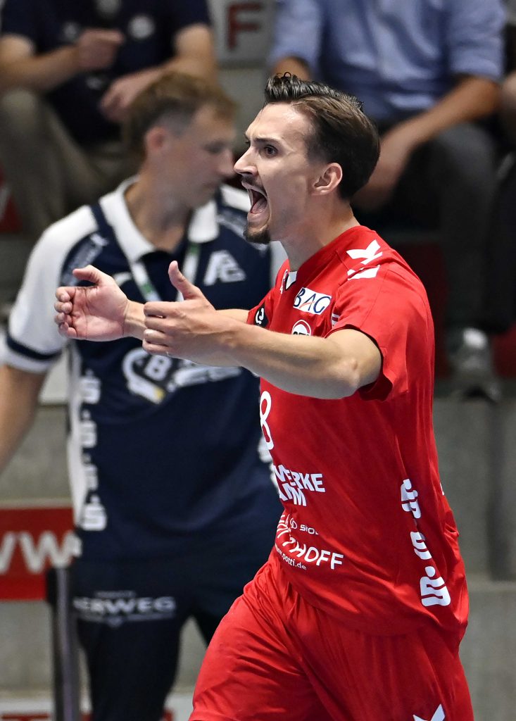 Handball Dritte Liga Hamm Ahlen Carl Gabrielsson,Jubel