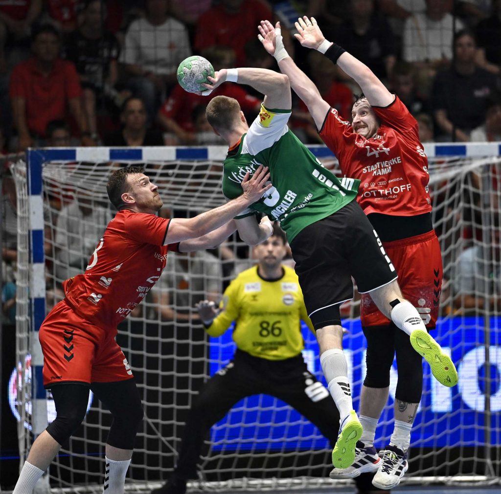 Handball Dritte Liga Hamm Saarlouis Andreas Bornemann,Alexander Cossmann