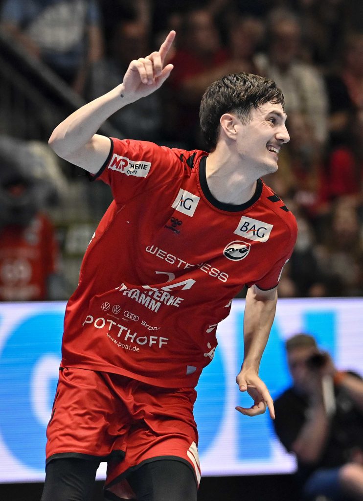 Handball Dritte Liga Hamm Saarlouis Niklas Gautzsch,Jubel