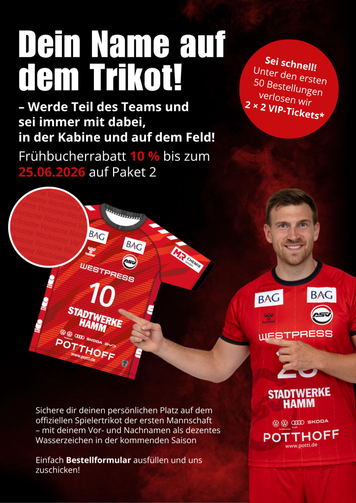 Trikot Saison 2026/27 » ASV Hamm-Westfalen | 2. Liga
